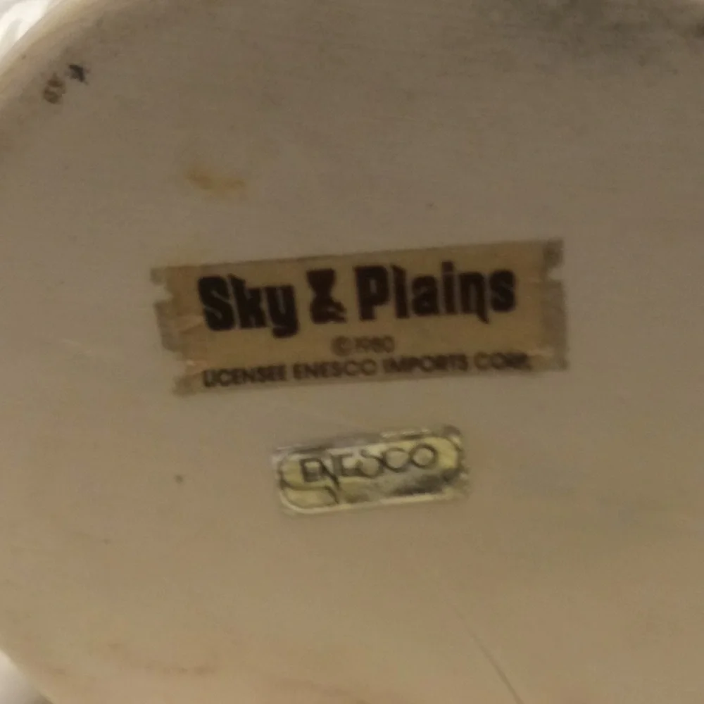 Vintage 1980 Enesco Sky & Plains Utensil Holder